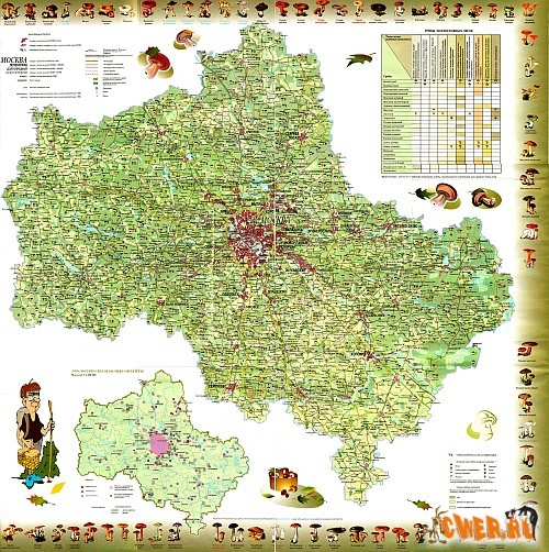 Карта грибника. Московская область